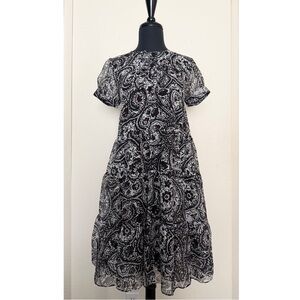 🖤 diane von furstenberg silk button babydoll dress